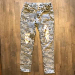 Sequin Camo Jeans